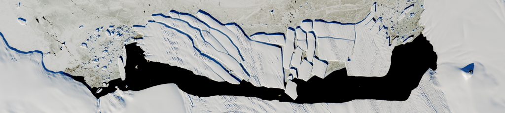 Icebergs from the Pine Island Glacier, Antarctica.