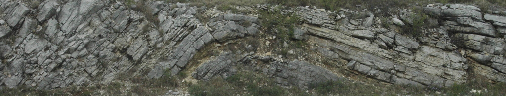 Small anticline along Interstate 35 near Ardmore, Oklahoma.