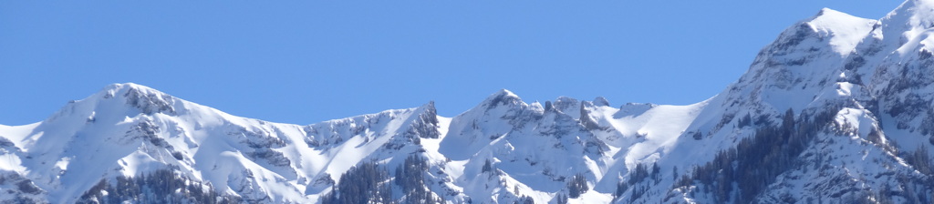 Snowy ridgeline viewed from Ouray, Colorado