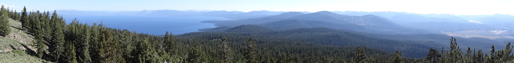 Panorama from Martis Peak near Lake Tahoe